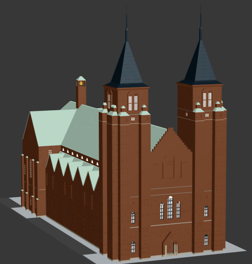 LEGO Church Based on Roskilde Cathedral(Roskilde Domkirke)